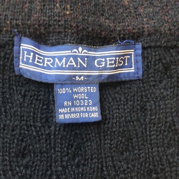 Herman Geist Vintage Cable Knit Wool Cardigan - Picture 4 of 13